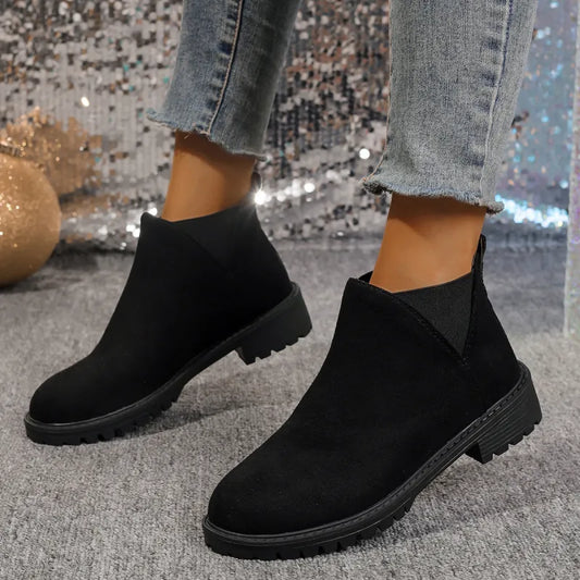 Kimberly | Women’s Chunky Heel Low-Cut Boots