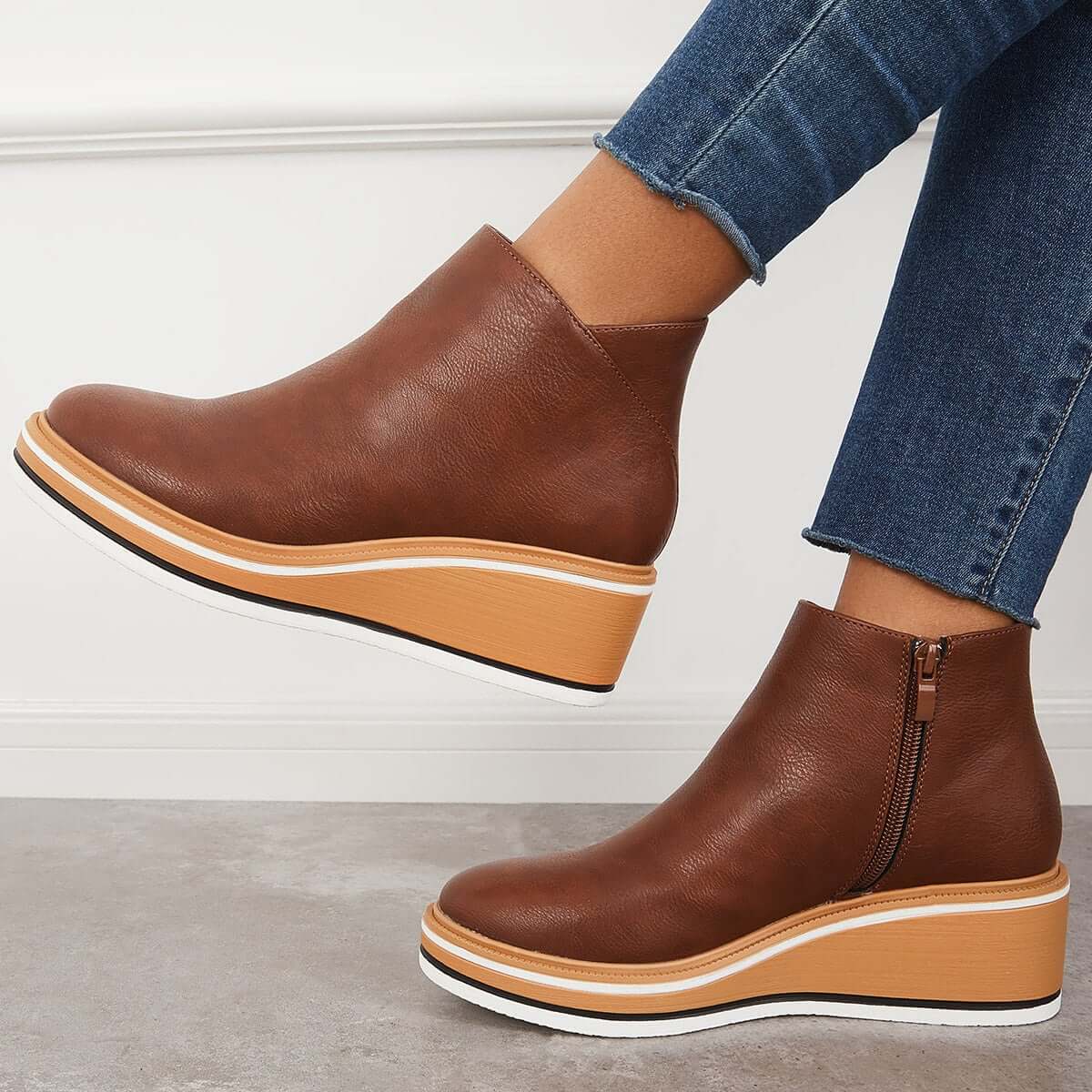 Amy | Women's Ankle Boots With Platform Sole