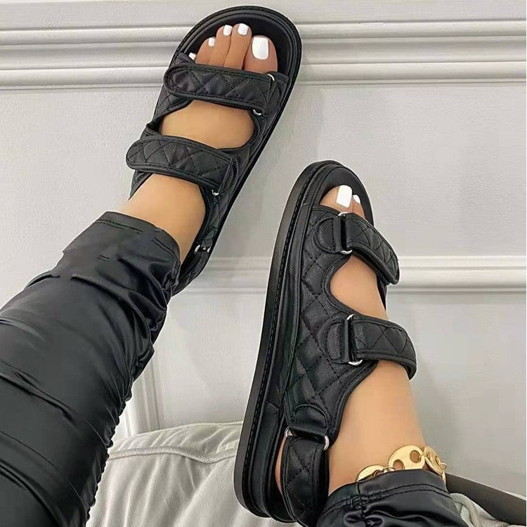 Orthopedic Platform Slide Sandals - Adjustable Double Strap Design
