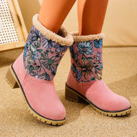 Grace | Embroidered Mid-Calf Winter Boots