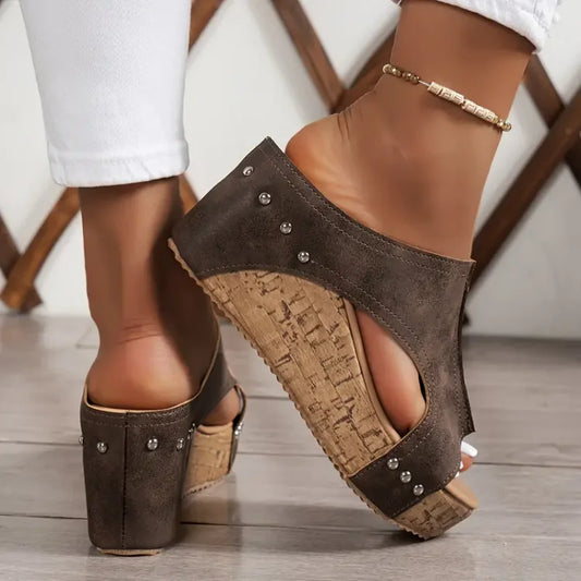 Barbara® | Leather platform sandals