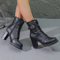Jenny | Women’s Trendy Zip Ankle Boots With Lace