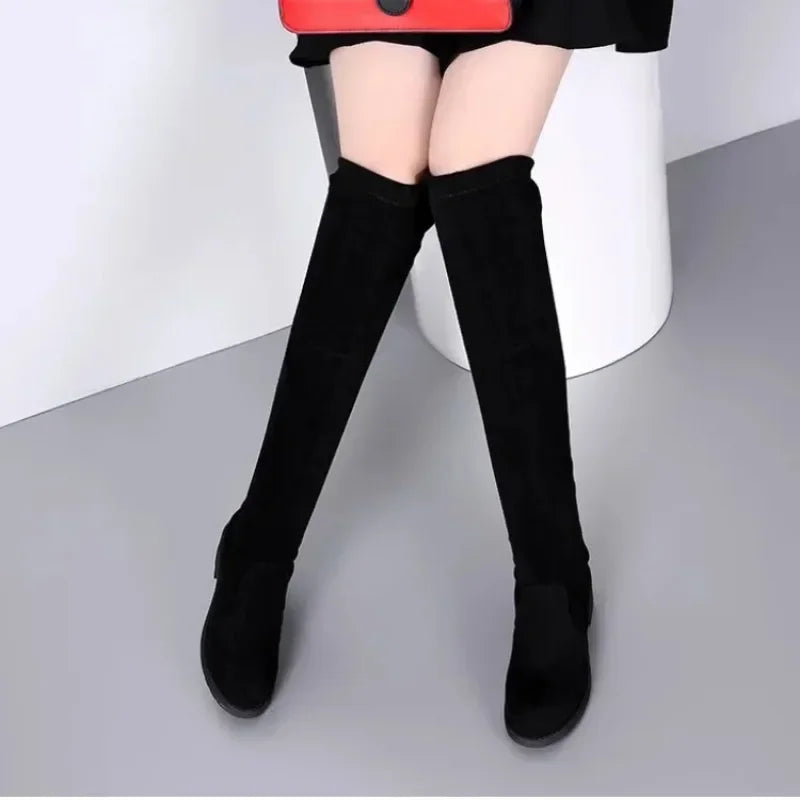 Danielle | Women’s Thigh-High Boots with Block Heels