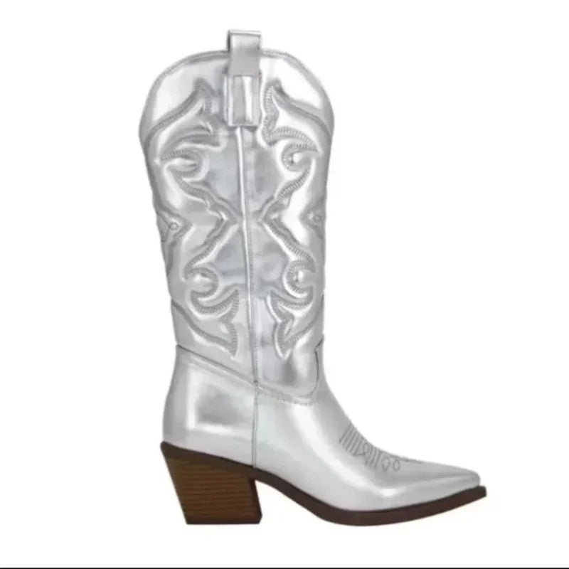 Joanna | Women’s Leather Knee-High Boots with Heels