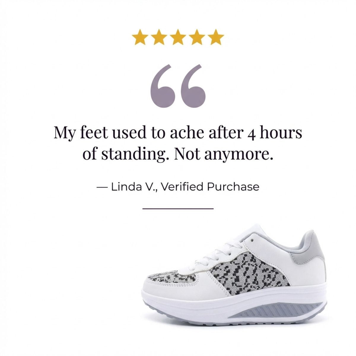 SW Max | Platform Sneakers for Foot Fatigue, Knee & Back Pain