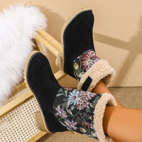 Grace | Embroidered Mid-Calf Winter Boots