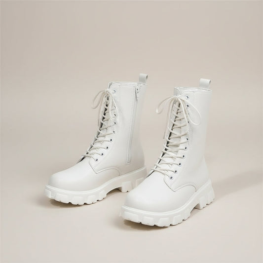 Lace-Up Platform Boots for Women
